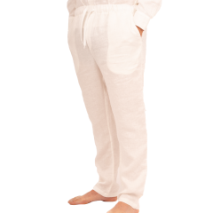 30th Anniversary Herrenhose aus Leinen Weiß