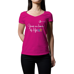 PM Charity T-Shirt 2022 Women Fuchsia Size XL 