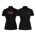 FitLine Polo-Shirt manches courtes femme noir -  fairtrade